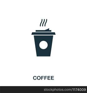Coffee icon. Mobile apps, printing and more usage. Simple element sing. Monochrome Coffee icon illustration. Coffee icon. Mobile apps, printing and more usage. Simple element sing. Monochrome Coffee icon illustration.