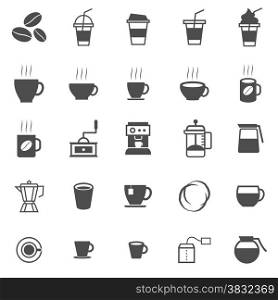 Coffee icons on white background, stock vector