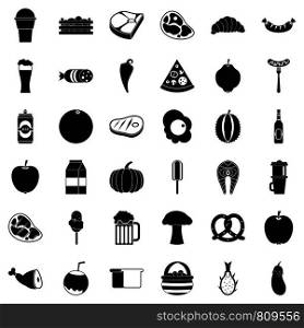 Coffee icons set. Simple style of 36 coffee vector icons for web isolated on white background. Coffee icons set, simle style