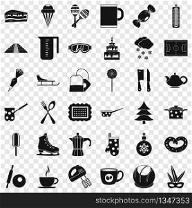 Coffee icons set. Simple style of 36 coffee vector icons for web for any design. Coffee icons set, simple style