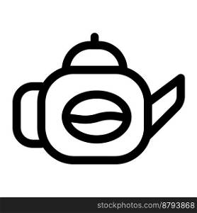 Coffee jug light vector icon