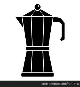 Coffee kettle icon. Simple illustration of coffee kettle vector icon for web design isolated on white background. Coffee kettle icon, simple style