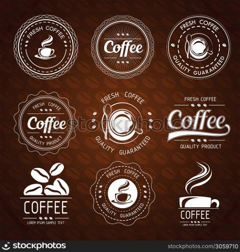 coffee label concept background ,vector illustration