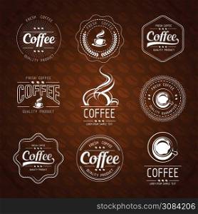 coffee label concept background ,vector illustration