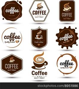 Coffee label vector image