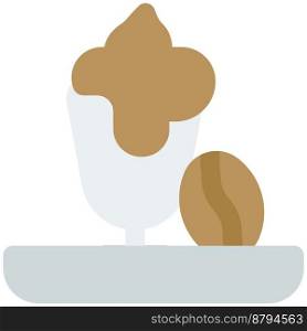Coffee latte outline vector icon