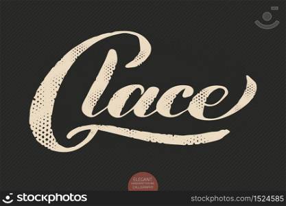 Coffee lettering. Vector hand drawn calligraphy Glace. Elegant modern calligraphy ink illustration. Typography poster on dark background. Coffee shop or restaurant promotion lettering. Coffee lettering. Vector hand drawn calligraphy Glace. Elegant modern calligraphy ink illustration. Typography poster on dark background. Coffee shop or restaurant promotion lettering.