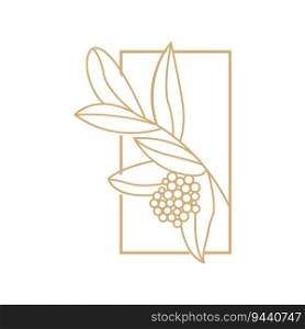 Coffee Logo, Coffee Tree Design, Cafe Drink Vector, Icon Brand Illustration Symbol