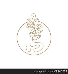 Coffee Logo, Coffee Tree Design, Cafe Drink Vector, Icon Brand Illustration Symbol