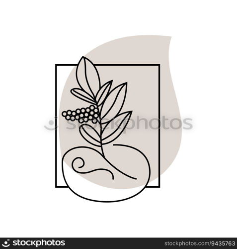 Coffee Logo Design, Coffee Tree Drink Vector, Template Symbol Illustration