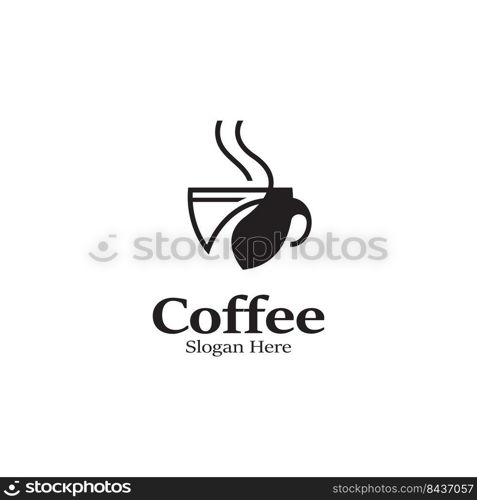 Coffee logo image. Creative vector design idea illustration