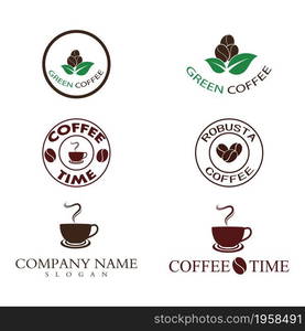 coffee logo template illustration design vector