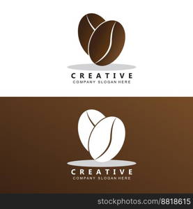 Coffee Logo Vector Caffeine Drink Symbol With Coffee Brown Color Design For Restaurant, Cafe And Bar.