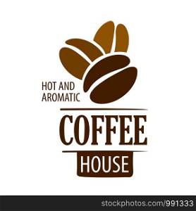 Coffee logo. Vector illustration on white background.. Coffee logo. Vector illustration on white background