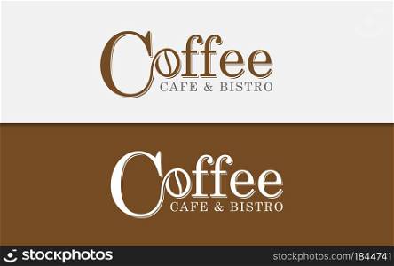 Coffee Logotype with Simple Minimalist Vintage Style. Graphic Design Element.
