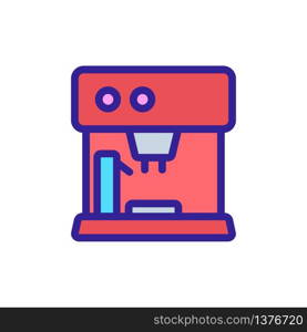 coffee machine device icon vector. coffee machine device sign. color symbol illustration. coffee machine device icon vector outline illustration