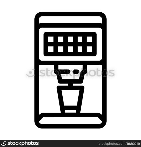 coffee machine electronic device line icon vector. coffee machine electronic device sign. isolated contour symbol black illustration. coffee machine electronic device line icon vector illustration