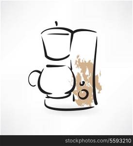 coffee machine grunge icon
