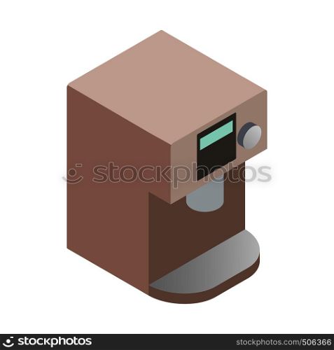 Coffee machine icon in isometric 3d style isolated on white background. Coffee machine icon, isometric 3d style