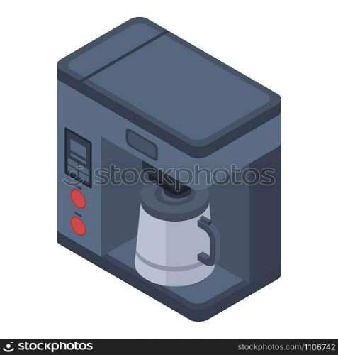 Coffee machine icon. Isometric of coffee machine vector icon for web design isolated on white background. Coffee machine icon, isometric style