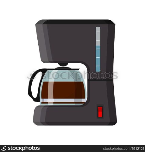 coffee machine icon. Office coffee machine isolated on white background. Vector illustration in flat style.. coffee machine icon