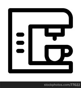 coffee machine, icon on isolated background