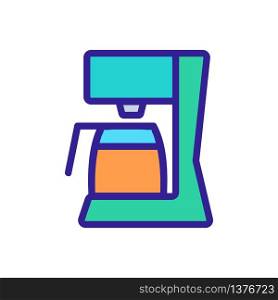 coffee machine with kettle icon vector. coffee machine with kettle sign. color symbol illustration. coffee machine with kettle icon vector outline illustration