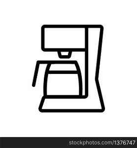 coffee machine with kettle icon vector. coffee machine with kettle sign. isolated contour symbol illustration. coffee machine with kettle icon vector outline illustration