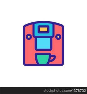 coffee machine with latte cup icon vector. coffee machine with latte cup sign. color symbol illustration. coffee machine with latte cup icon vector outline illustration