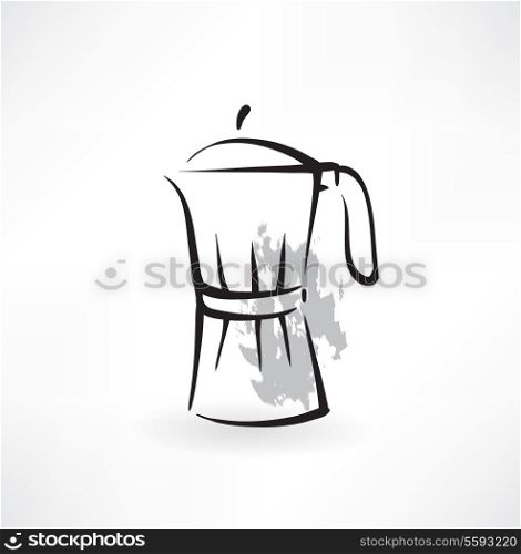 coffee maker grunge icon