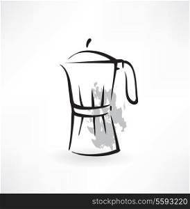 coffee maker grunge icon