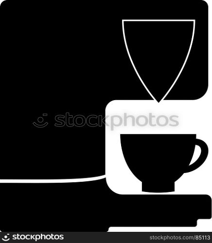 Coffee maker icon. Machine coffee machine simple icon on a white background