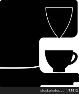 Coffee maker icon. Machine coffee machine simple icon on a white background