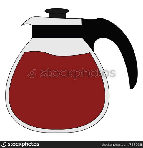 Coffee maker, illustration, vector on white background.