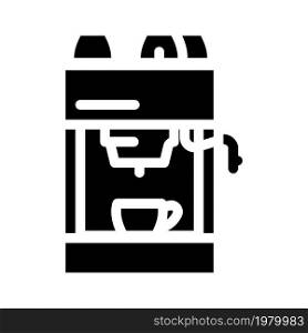 coffee maker with cup dryer glyph icon vector. coffee maker with cup dryer sign. isolated contour symbol black illustration. coffee maker with cup dryer glyph icon vector illustration