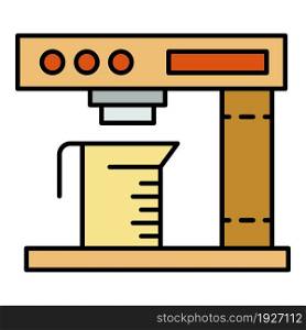 Coffee milk machine icon. Outline coffee milk machine vector icon color flat isolated. Coffee milk machine icon color outline vector