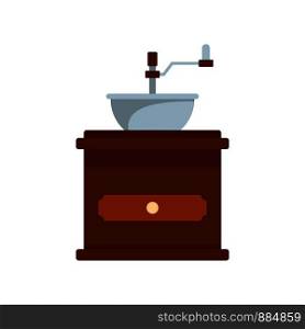 Coffee mill icon. Flat illustration of coffee mill vector icon for web design. Coffee mill icon, flat style