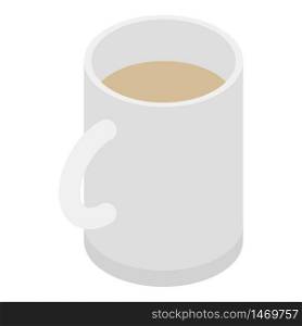 Coffee mug icon. Isometric of coffee mug vector icon for web design isolated on white background. Coffee mug icon, isometric style