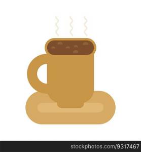 Coffee mug isolated. cup of hot drink