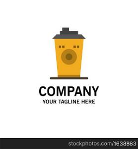 Coffee, Mug, Starbucks, Black Coffee Business Logo Template. Flat Color