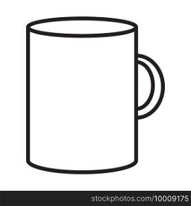 Coffee mug vector icon. Symbols on white background