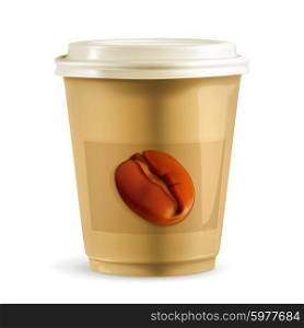 Coffee paper cup, vector