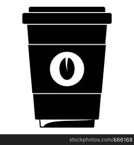 Coffee plastic cup icon. Simple illustration of coffee plastic cup vector icon for web. Coffee plastic cup icon, simple black style