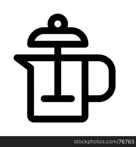 coffee plunger, icon on isolated background