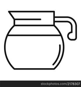 Coffee pot icon outline vector. Hot drink. Morning cafe. Coffee pot icon outline vector. Hot drink
