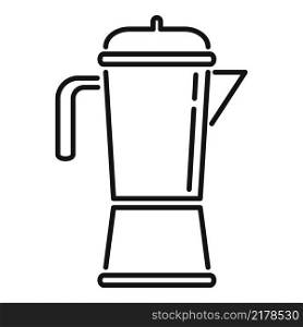 Coffee pot icon outline vector. Morning bean. Caffeine steam. Coffee pot icon outline vector. Morning bean