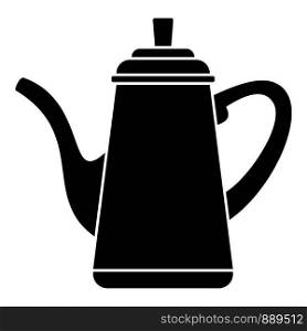 Coffee pot icon. Simple illustration of coffee pot vector icon for web design isolated on white background. Coffee pot icon, simple style