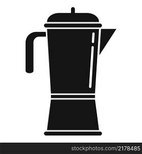 Coffee pot icon simple vector. Morning bean. Caffeine steam. Coffee pot icon simple vector. Morning bean