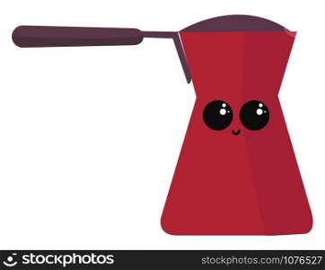 Coffee pot, illustration, vector on white background.