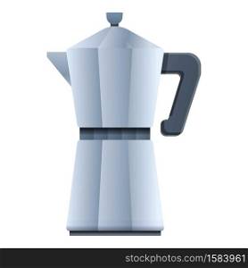 Coffee pot kettle icon. Cartoon of coffee pot kettle vector icon for web design isolated on white background. Coffee pot kettle icon, cartoon style